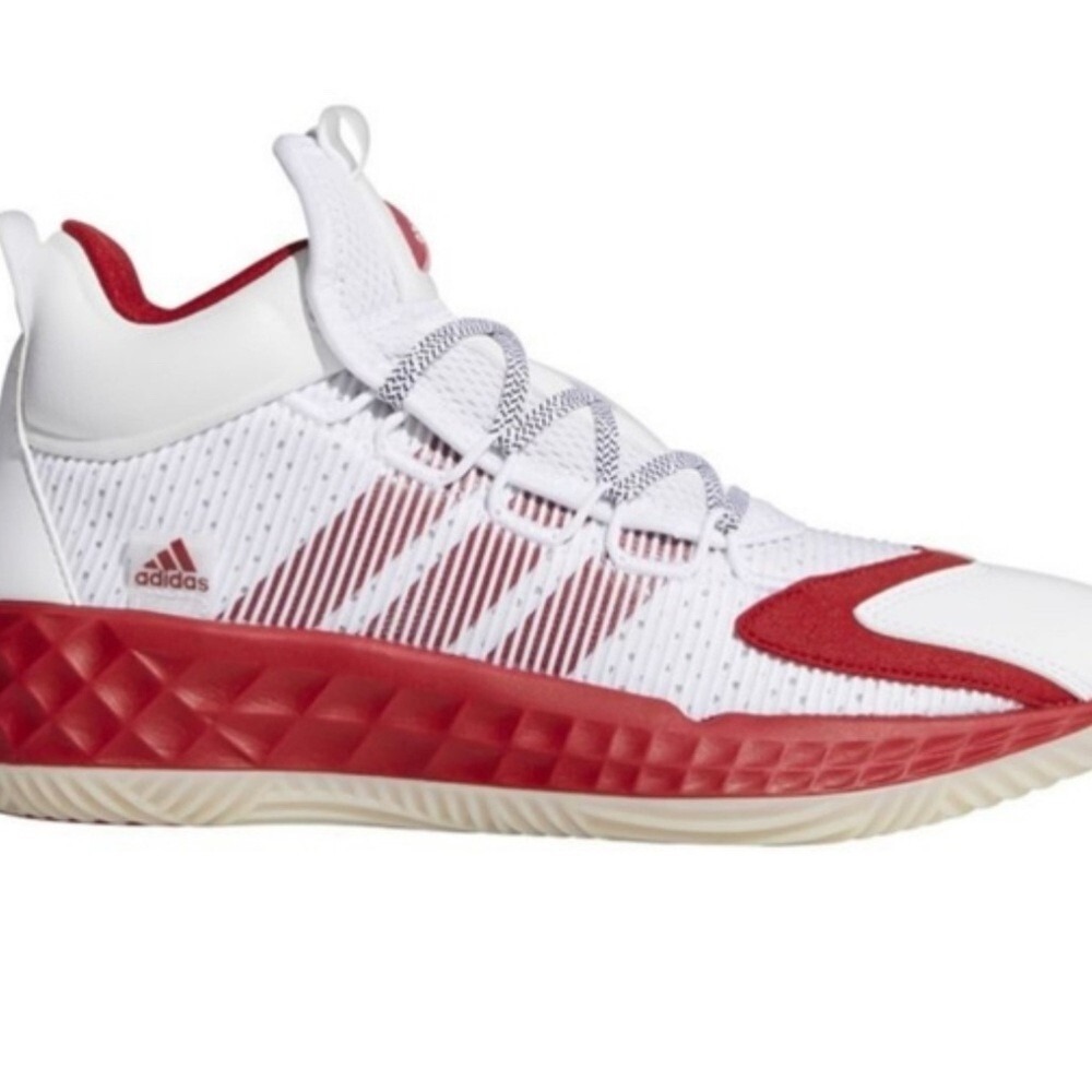 Adidas Pro Boost Mid Mens Basketball Shoes White Red FW9514 Size 14.5